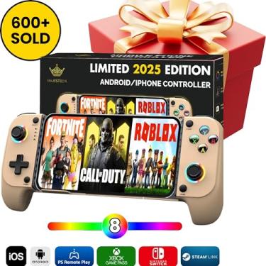 Imagem de MAJESTECH (LIMITED EDITION) Phone Game Controller For iPhone/Android, RGB Hall Joystick, Mechanical Trigger, Xbox Cloud/Playstation Remote Play/Call of Duty/Roblox Wireless Bluetooth Mobile Gaming