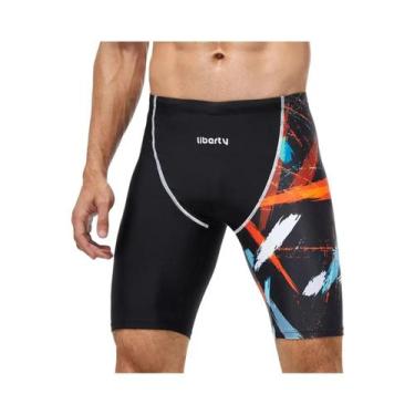 Imagem de Treinamento justo masculino adulto, esportes e lazer, calção de banho 