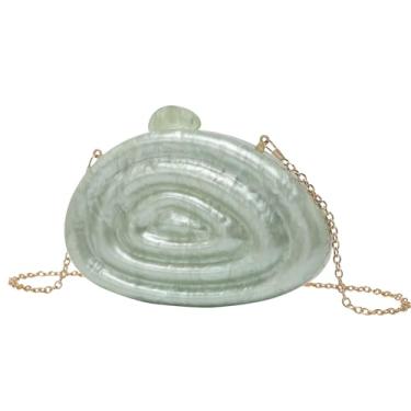 Imagem de BUDAY Bolsas femininas de acrílico, bolsas de ombro de corrente para telefone, Verde, One Size