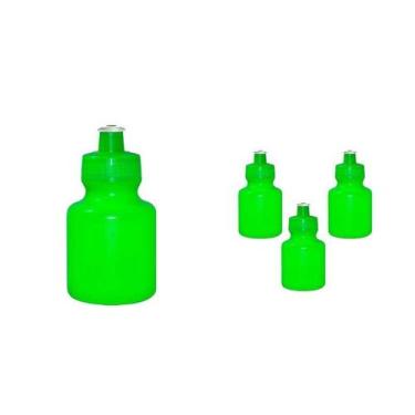 Imagem de Kit 4 Squeezes 300Ml Verde Neon Plástico Premium - Bb Store