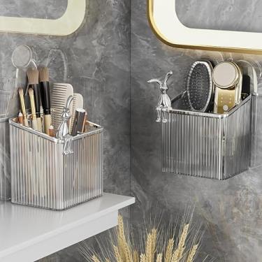 Imagem de Suporte de parede para escova de dentes adesivo de parede para escova de dentes, escova de dentes elétrica, pasta de dente, lâmina, pincel de maquiagem, cosméticos, suporte de copo suspenso