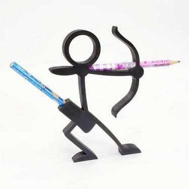 Imagem de 4 tipos de porta-lápis 3D, incluindo suportes de caneta, recipientes para canetas, ornamentos de mesa (arco e flecha)