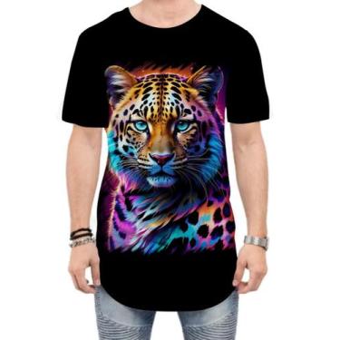 Imagem de Camiseta Longline Leopardo Ondas Magnéticas Vibrante 12 - Kasubeck Sto