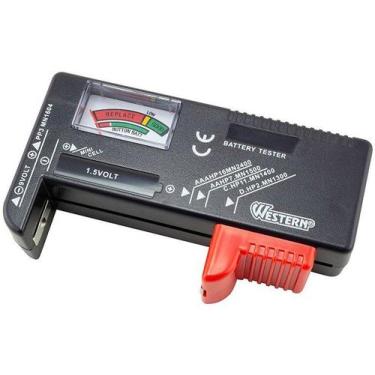Imagem de Testador Medidor De Pilhas Baterias 1,5v E 9v Bt-2w Western