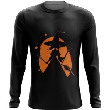 Imagem de Camiseta Manga Longa Bruxa Halloween Laranja Festa 6 F - Kasubeck Stor
