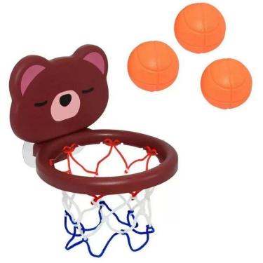 Imagem de Brinquedo Infantil para Banho Basquetebol Urso Shiny Toys com 3 Bolinhas