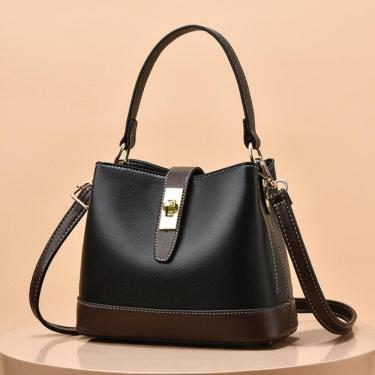 Imagem de Bolsas para mulheres designer de luxo verão bolsa balde ombro senhoras bolsas crossbody sacos balde, preto