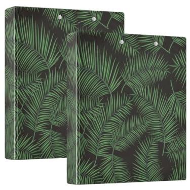 Imagem de Fichários de caderno de folhas de palmeira de 2,5 cm e 3 argolas com bolsos, pacote com 1/2 fichários sortidos, 200 folhas