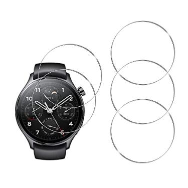 Imagem de YIFNTANG [Pacote com 5] Protetor de tela de vidro temperado para Xiaomi Watch S1 Pro, antiarranhões, anti-impressões digitais, protetor de tela HD compatível com Xiaomi Watch S1 Pro