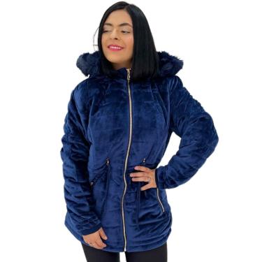 Imagem de Casaco Parka Sobretudo Peluciado Paca Aveludada Com Pelo-Feminino