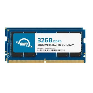 Imagem de OWC 64 GB (2 x 32 GB) DDR5 4800 PC5-38400 CL40 2Rx8 262 pinos 1,1 V Kit de atualização de módulo de memória RAM SODIMM não ECC para laptops selecionados ou sistemas multifuncionais compatíveis com TAA
