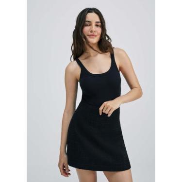 Imagem de Regata Básica Feminina Slim Em Ribana Canelada - Hering, EXG, Preto