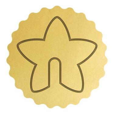 Imagem de Cortador Contorno Estrela Enfeite Xícara - DOCE IMPRESSO,  5cm