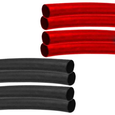 Imagem de Kit espaguete termo retrátil 4mm, 6mm, 2mt vermelho e preto - SIBRATEC