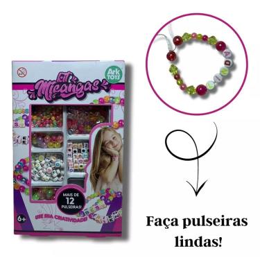Imagem de Kit Miçangas Coloridas Joias Acessórios Infantil - Arktoys