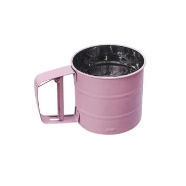 Imagem de Polvilhador Em Aço Inox Peneira Com Gatilho - Rosa bebe - udlandia