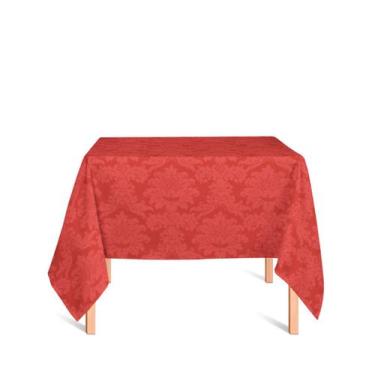 Imagem de Toalha de Mesa Quadrada em Tecido Jacquard 100% Poliéster Medalhão Ver