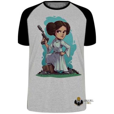 Imagem de Camiseta Star Wars Mini Princesa Leia  Blusa Plus Size extra grande ad