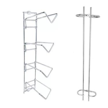 Imagem de Conjunto Portas Taças 42cm e Suporte Adega de Parede para Garrafa de V