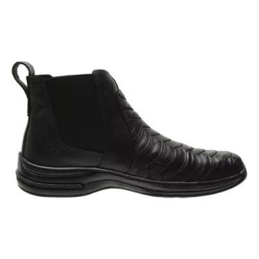 Imagem de Botina Bota Masculina Couro Butina Escamada - SLZ, Preto, 40