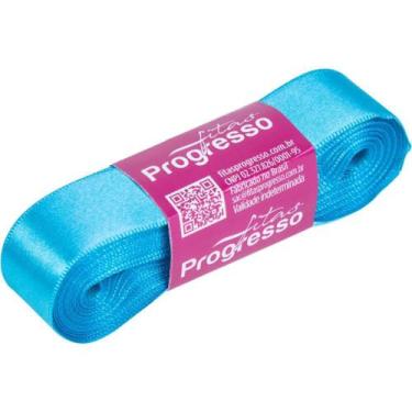 Imagem de Fita de Cetim 22MM X 10M Azul Turqueza 213 - Fitas Progresso