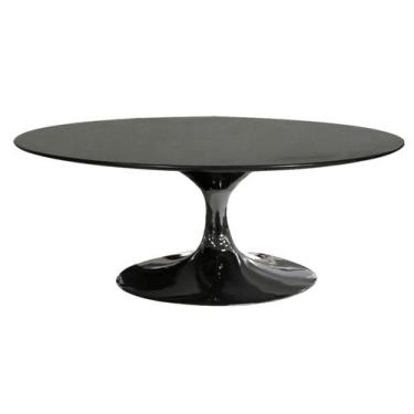Imagem de Mesa de Centro Saarinen Redonda 124 cm Madeira Base Preta - Eero Saari