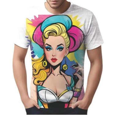 Imagem de Camiseta Camisa Tshirt Estampa Mu.lher Loira Pop Art Moda 8 - Enjoy Sh