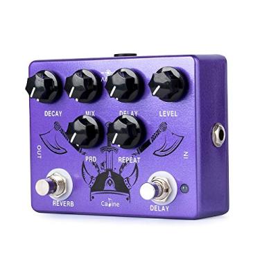 Imagem de Caline Pedais Reverb Delay Efeitos Pedal Repetição Pré-Amplificador Guitarra Elétrica Acústica Pedal True Bypass Metal Roxo Cp-80
