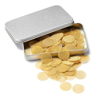 Imagem de Telas para cachimbo 200 peças de latão 13/16" (0,812 polegadas | 20,6 mm) com caixa de armazenamento de metal