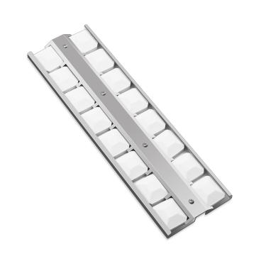 Imagem de Plowo Conjunto de bandeja de briquete e briquetes de cerâmica para modelos de churrasqueira a gás Viking, placa de calor de aço inoxidável, 45,72 cm x 14,72 cm, substitui as peças 032370-000