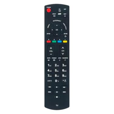 Imagem de Controle remoto de substituição N2QAYB000704 compatível com Panasonic Viera TC-P55UT50 TC-P50UT50 TC-P60UT50 TC-P42UT50 TC-P00UT50 TC-P42XT50 VC-P55UT50 TC-P50XT50 TCP. 50UT50 TCP55UT50 TV LCD HDTV de