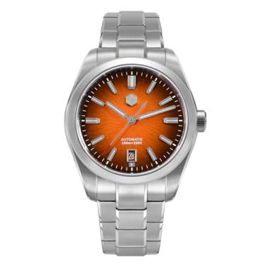 Imagem de San Martin Relógio masculino SN0144-GX, 9015, movimento mecânico automático, vidro safira, 10 bares, relógio de mergulho masculino, Mostrador marrom, 42mm