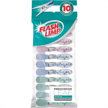 Imagem de Prendedor Flashlimp Leaf Emborrachado. C/10 - FLASH LIMP