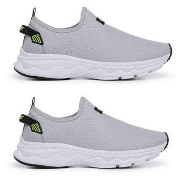 Imagem de Kit 2 Tênis Slip On Meia Masculino Macio Leve Caminhada - Frontinni, 3