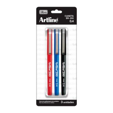 Imagem de Caneta Hidrográfica 0.4mm EK-200 - Blister com 3 Unidades - Artline, Ú