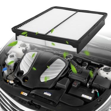 Imagem de Filtro de ar, (CA10881) Filtro de ar do motor compatível com Hyundai Sonata 2011-14, Santa Fe (2010-12), Azera (2012-17), 2011-14 Kia Optima, Sorento (2011-13)