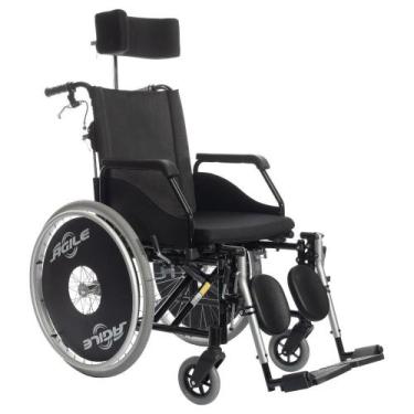 Imagem de Cadeira De Rodas Agile Reclinável 44X42X50 Preta Jaguaribe