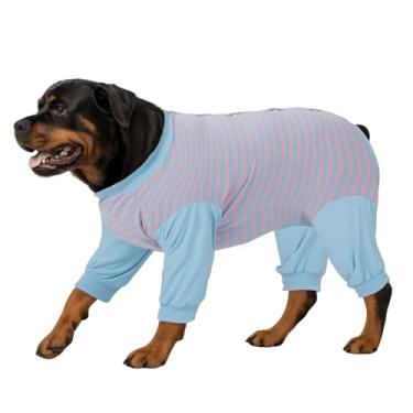 Imagem de LovinPet Body para cães - Terno pós-operatório de recuperação de cães grandes anti-lamber ferimentos abdominais roupas cirúrgicas colete coletor eletrônico camisa de recuperação alternativa, azul, M