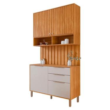 Imagem de Aéreo com Balcão Painel Divina 120cm 4 Portas e 2 Gavetas