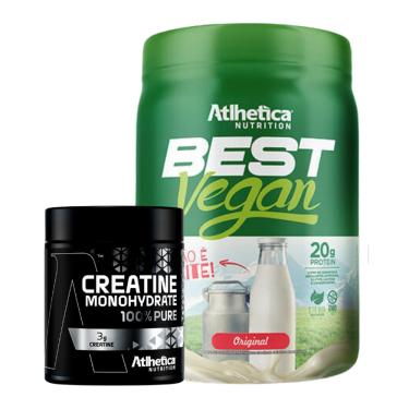 Imagem de  Best Vegan 500g Atlhetica Nutrition Creatina 100% Pure Pro Series 300g Atlhetica Nutrition