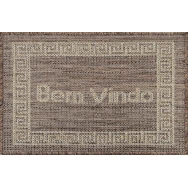 Imagem de Mini Capacho Sisal Look Bem Vindo 006 Castor 040x060 cm - RAYZA Tapete