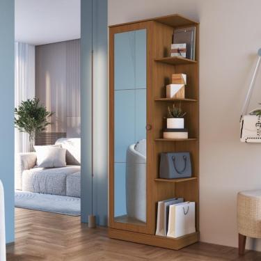 Imagem de Sapateira 1 Porta Com Espelho Paris Fidelitá Freijó