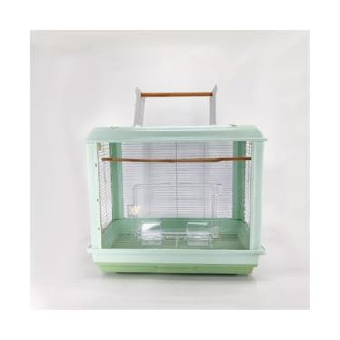 Imagem de Gaiola de pássaro para animais de estimação gaiola de papagaio ecológica transparente acrílico especial grande casa gaiola gaiola de voo (verde)