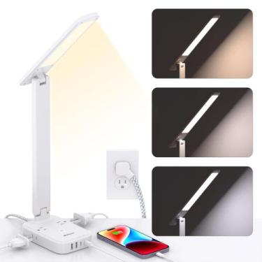 Imagem de Régua de alimentação com lâmpada de mesa LED Mifaso PD 30W 4 tomadas 4