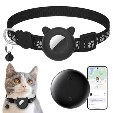 Imagem de Rastreador de gatos com coleira (apenas Android), rastreador GPS para gatos - Sem taxa mensal | À prova d'água | Rastreamento em tempo real | Vida útil da bateria de 365 dias, localizador inteligente