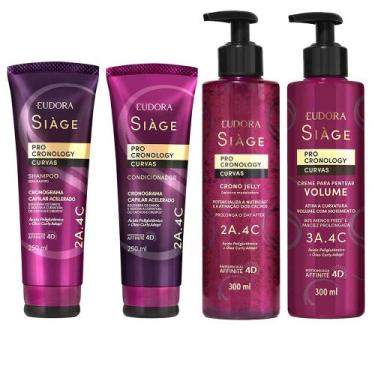 Imagem de Eudora Siàge Pro Cronology Curvas Kit  Shampoo + Condicionador + Final