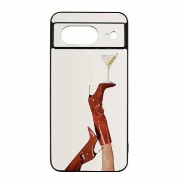 Imagem de qizjio Martini Capa protetora à prova de choque estética costeira cowgirl capa de telefone para Google Pixel 8