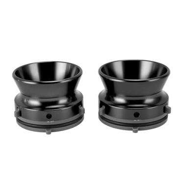 Imagem de XUXHOU Adaptador Universal de Cubo Universal de 1/4 de 10 Polegadas de Alumínio de Alumínio Dispositivo de Carregamento para Studer Revox Akai 2pcs para Audiófilos (Preto)