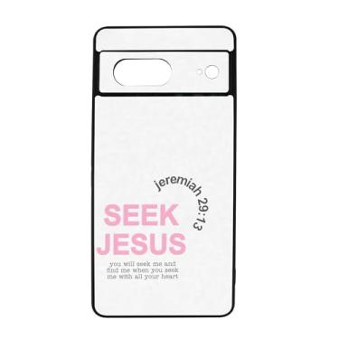 Imagem de qizjio Capa protetora de Jesus Cristão à prova de choque com versículo bíblico para Google Pixel 7