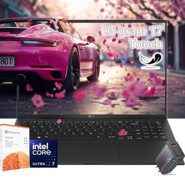 Imagem de LG Tela sensível ao toque para laptop gram de 17 polegadas - Intel Core Ultra 7-17.3 tela grande WQXGA - Teclado retroiluminado - RAM de 32 GB - SSD PCIe de 2 TB - Ultrafino Leve - PC Copilot AI 2025